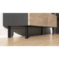 Опоры мебельные | ножки для мебели EDSON PL-001 150*25*25 BLACK, порошковая окраска (комплект 4 штуки)