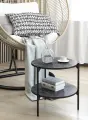 Столик журнальный двухъярусный Черный