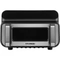 Аэрогриль с двумя ТЭНами Hyundai HYF-9080, металлическая камера, корзина гриль для прожарки мяса, большой диапазон температур для сушки и глубокой зажарки