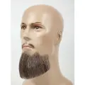 Накладная борода HHB-106 44, ручная работа, натуральная, черный и седой цвета пополам