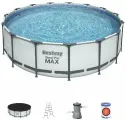 Каркасный бассейн Steel Pro Max 457х122см, 16015л, фил.-насос 3028л/ч, лестница, тент