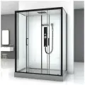 Душевая кабина Black&White Galaxy G8010 (180х85х215), закаленное стекло, ручной и тропический душ, сборка без силикона