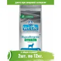 Farmina 12кг х 2шт Vet Life Dog Hypoallergenic яйцо и рис сухой для собак при аллергии