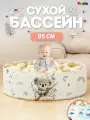 Сухой бассейн без шариков для детей, складной 95 см CINLANKIDS