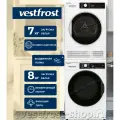 Vestfrost комплект для установки в колонну Стиральная машина VFC814T30W + Сушильная машина VFTD7T30W + Соединительный кит c выдвижной полкой