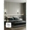 Стеновые панели DanilovDecor Бергамо белый шелк мдф 4 шт 3d для стен спальни, кухни, гостинной