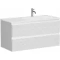 Тумба под раковину Тумба подвесная SANCOS Folk правая 995х445х500, два ящика с доводчиками, Bianco, арт. FL100RW