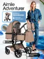 Детская коляска-трансформер для новорожденных Aimile Adventurer, какао
