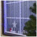 Гирлянда «Занавес» 2 × 1.5 м, IP44, УМС, тёмная нить, 360 LED, свечение синее, 220 В
