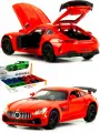Металлическая машинка Mini Auto 1:32 Mercedes AMG GT 3222B, 15 см. инерционная, свет, звук / Красный