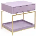 Тумба прикроватная KARIN, золотой, Dusty Purple