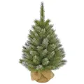 Елка настольная в мешочке Женева заснеженная 90 см, леска, Triumph Tree, 73065
