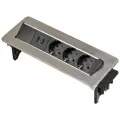Удлинитель 2 м для врезки в столешницу Brennenstuhl Indesk Power, 3 розетки, 2 USB (1396200113)