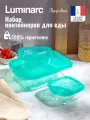Набор контейнеров Luminarc Keep'N'Box, стеклянные, бирюзовые, прямоугольные, ударопрочные, 3шт