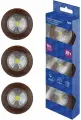 Светодиодный фонарь-подсветка Pushlight 3 Вт на батарейках (комплект из 3 шт.), цвет дерево
