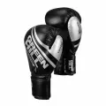 BGU-2308 Боксерские перчатки UNIQUE черно-серебристые - Green Hill - Черный - 16 oz