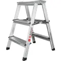 Стремянка Kanat Aluminum 3+3 ступени, алюминий (KAM-113)