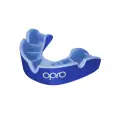 Детская боксерская капа Opro Silver Dark Blue/Blue (Детский размер)