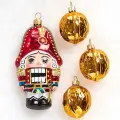 Набор стеклянных елочных игрушек Сувенир - Щелкунчик 5-12 см, 4 шт