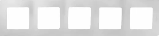 Рамка для розеток и выключателей Legrand Etika 5 постов, цвет алюминий