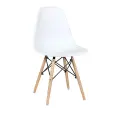 Дизайнерский обеденный кухонный стул EAMES DSW Style Simple WX-503, белый