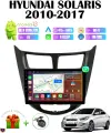 Магнитола на Hyundai Solaris/Хендай Солярис (2010-2017), 4/64 GB, Android 13, Bluetooth, WiFi, CarPlay, Android Auto, GPS, 8 ядер процессор + переходная рамка черная