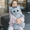 Мягкая игрушка кот Лупоглазик 50 см серый