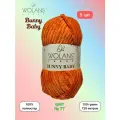 Пряжа Wolans Bunny Baby Рыжий (77) 5 мотков 100 г/120 м (100% микрополиэстер) воланс банни беби