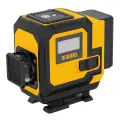 Лазерный уровень мультипризменный DLV-360-3C, 30 м, зеленый луч, Li-Ion 2,4 Aч, кейс Denzel 35080