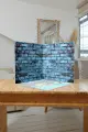 Фотобокс / Фотофон для предметной съемки безбликовый синий кирпич, 3D-фотофон из ПВХ 4 мм (толщина) 30*30 см