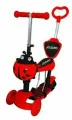 Самокат Божья коровка 3 в 1, с подсветкой колес, красный Moby Kids 641275