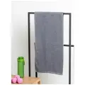 Махровое полотенце люкс 70*140 см. для фитнес клубов, цвет - серый, плотность 420 гр.