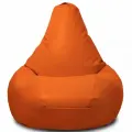 Кресло-мешок Груша, Puff Daddy, Оранжевый ЭКО Кожа, XXXXXXL, 400 литров, КОМФОРТ, кресло, бескаркасная мягкая мебель