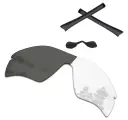 SmartVLT Eclipse фотохромные неполяризованные сменные линзы и черный резиновый комплект для солнцезащитных очков Oakley Radar Path, EclipsePhotochromic, Серый, Унисекс