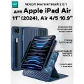 Чехол книжка ESR Shift Magnetic Case, 2 в 1, с держателем для стилуса, для Apple iPad Air 11 (2024) / iPad Air 5 / 4 10.9- синий