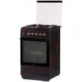 Газовая плита FLAMA N FG 24237 B с газовой духовкой, объем 50 л, коричневый