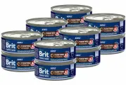 Brit Premium by Nature консервы для кошек Телятина со сливками, 100 г. упаковка 12 шт