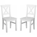 Набор стульев Фламберже 2 шт. массив сосны, 44х46х91см цвет - белый