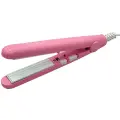 Плойка-гофре для волос 17Вт, керамическое покрытие, розовая, для укладки