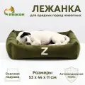 Лежанка Пижон, Z, антивандальная ткань, 53х44х11 см, зелёный
