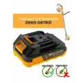 Аккумулятор для желтого садового триммера DEKO DKTR21, 20V 2.0Ah Li-lon