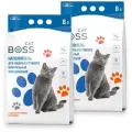 Наполнитель для кошачьего туалета минеральный (классический) CatBoss, 16 л, (8л х 2) впитывающий