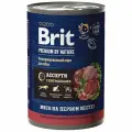 BRIT PREMIUM BY NATURE DOG для взрослых собак всех пород ассорти с потрошками банка 410 гр 410 гр х 6 шт