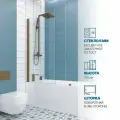 Шторка на ванну GWMPKB020P601 85x150 см, цвет фурнитуры бронзовый, стекло бесцветное закаленное 6 мм
