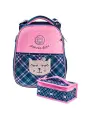 Рюкзак школьный Ergonomic Classic Котик, 2 отделения, 2 боковых кармана, EVA-материал, 37х29х17см + термосумка