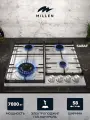 Варочная панель встраиваемая, газовая MILLEN MGH 602 WH, белый, ширина 60 см, 4 конфорки, материал поверхности: эмаль, материал решёток: чугун, электроподжиг, газ-контроль