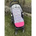 Матрасик в коляску прогулочную двусторонний весенний летний с креплением на коляску влагостойкий