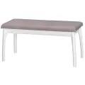Скамья для прихожей IFERS мягкая, ткань, серо-розовый, каркас из массива дерева, цвет снег