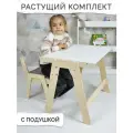 Детский растущий стол мольберт и стул с подушкой