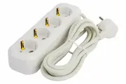 Четырехместный удлинитель с заземлением LUX У4-Е, 3м, 4606400414742